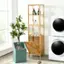 Alt View 12. Costway - Bathroom Tilt-out Laundry Hamper Bamboo Tower Hamper w/3-Tier Shelves - Natural Color.
