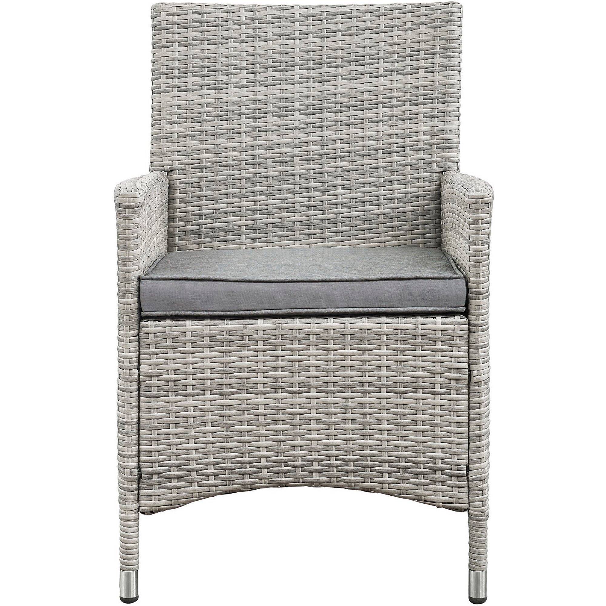 Alt View 9. Modway - Bridge 4 Piece Outdoor Patio Patio Conversation Set by Modway - Light Gray Gray.