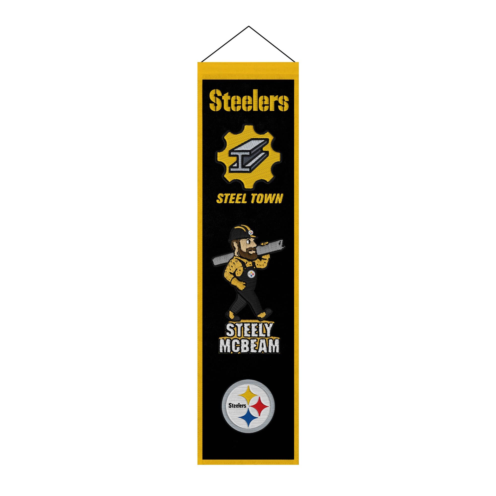"Sporticulture - Pittsburgh Steelers 8"" x 32"" Icons Banner - Multicolor" price history on PriceWatchPro