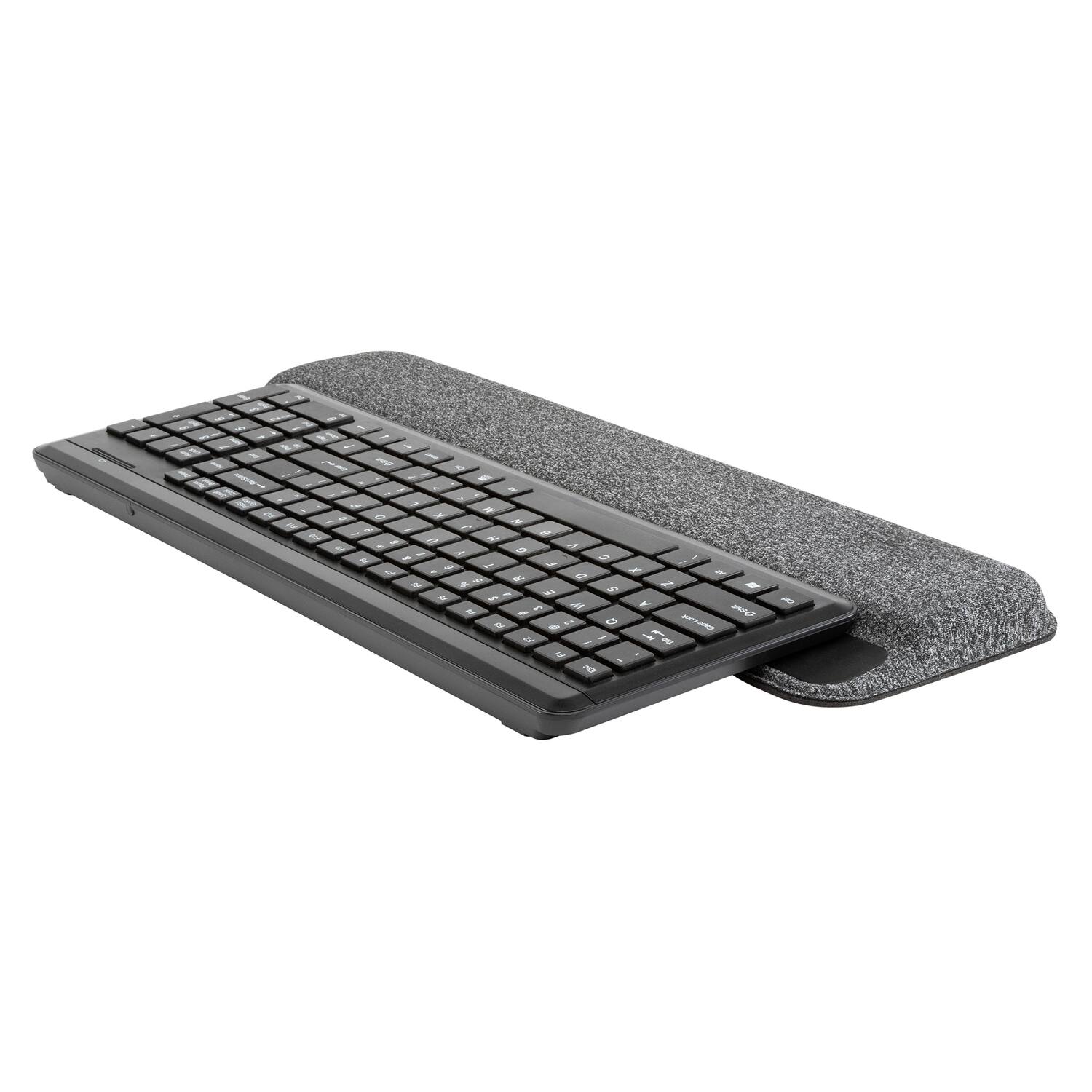 Back. Allsop - Premium Plush Angled  Wrist Rest - GRAY.