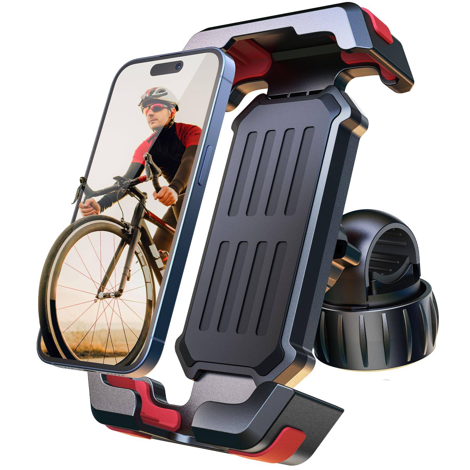 Front. PARKER SLATER - 2025 Upgraded Bike Phone Holder Handlebar - 1s Quick Install Mount Bicycle Fit Large Case For Dirt Scooter Mini Acces... - 1.
