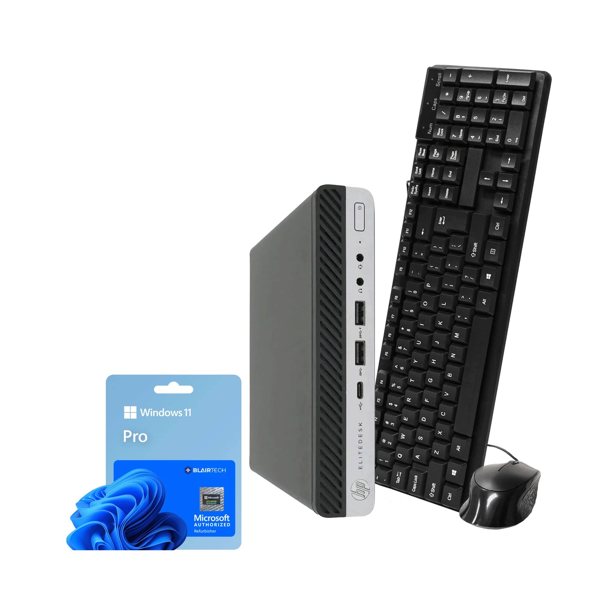Windows 11 Pro  
BLAIRETECH  
Microsoft  
AUTHORIZED RETAILER  
REFURBISHED OEM  
ELITEDESK  
HP