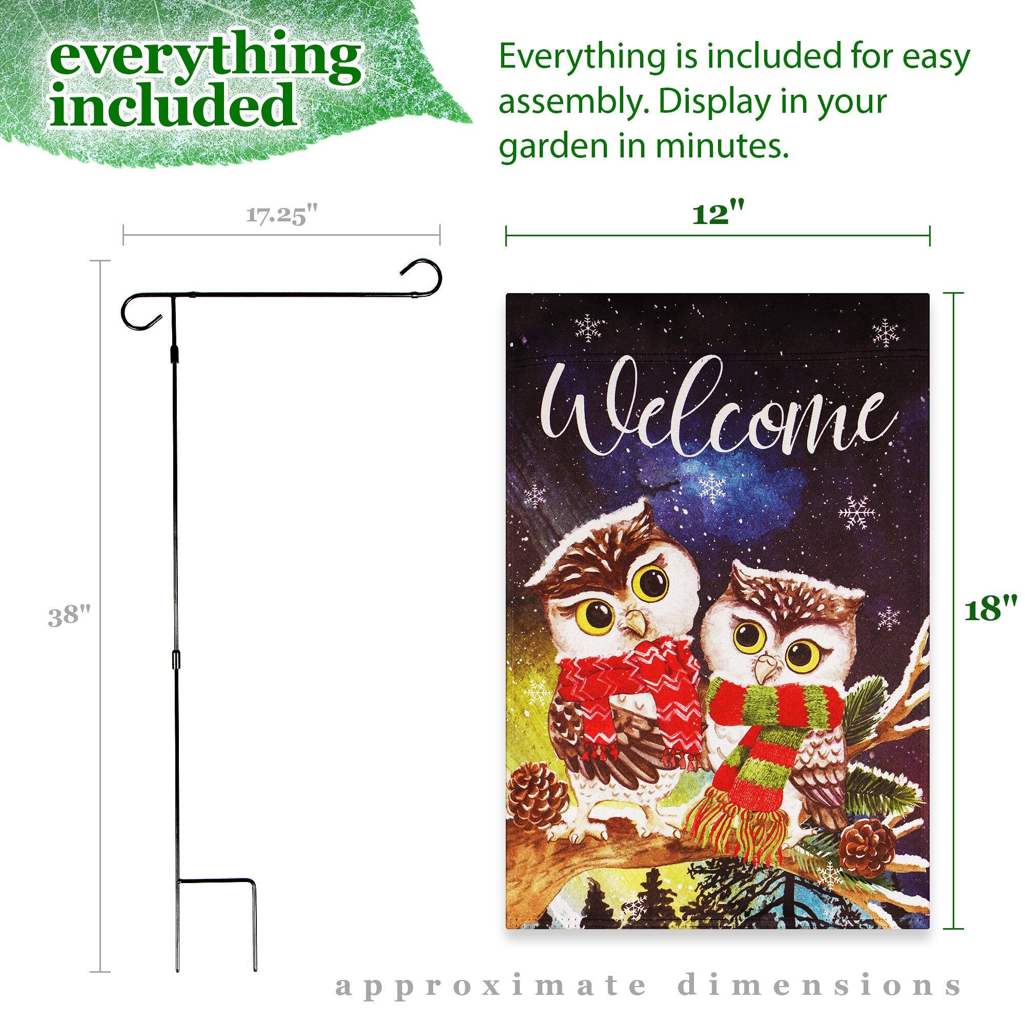 Everything is included for easy assembly. Display in your garden in minutes.

17.25"  
12"  
38"  
18"  

approximate dimensions