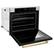 Alt View 1. ZLINE - ZLINE 30 in. Autograph Wall Oven w/ Air Fry in Satin Steel w/ White Gold Accents - Satin Stainless Steel.