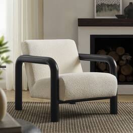 Sereno Boucle Accent Chair by Modway - Cream Black