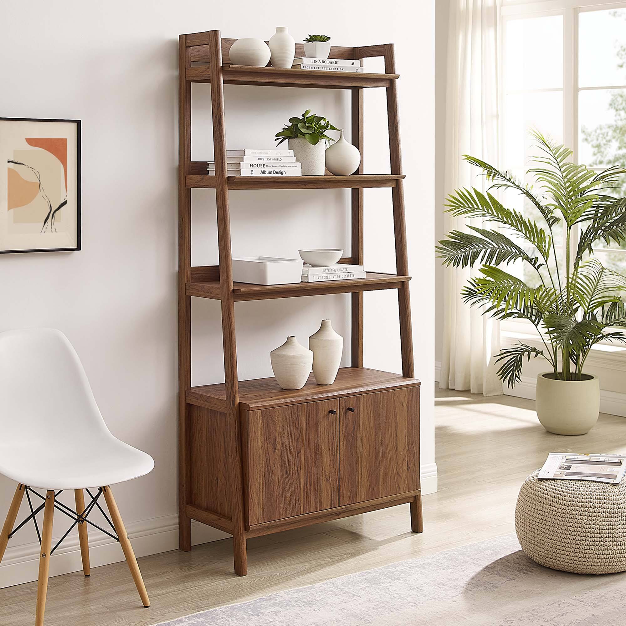 Bixby 33" Bookshelf by Modway - Walnut