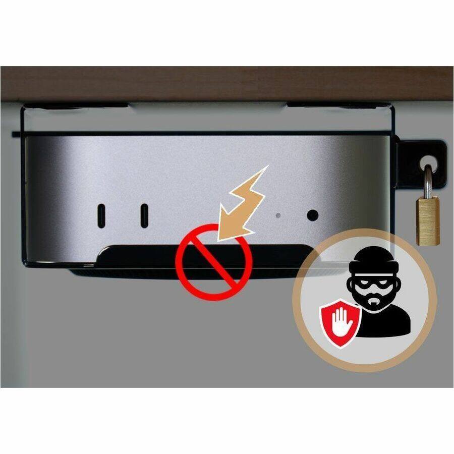 Alt View 4. Sonnet Technologies - Sonnet Desk/Wall Mount for Mounting Bracket, Mac mini - VESA Mount Compatible - black.