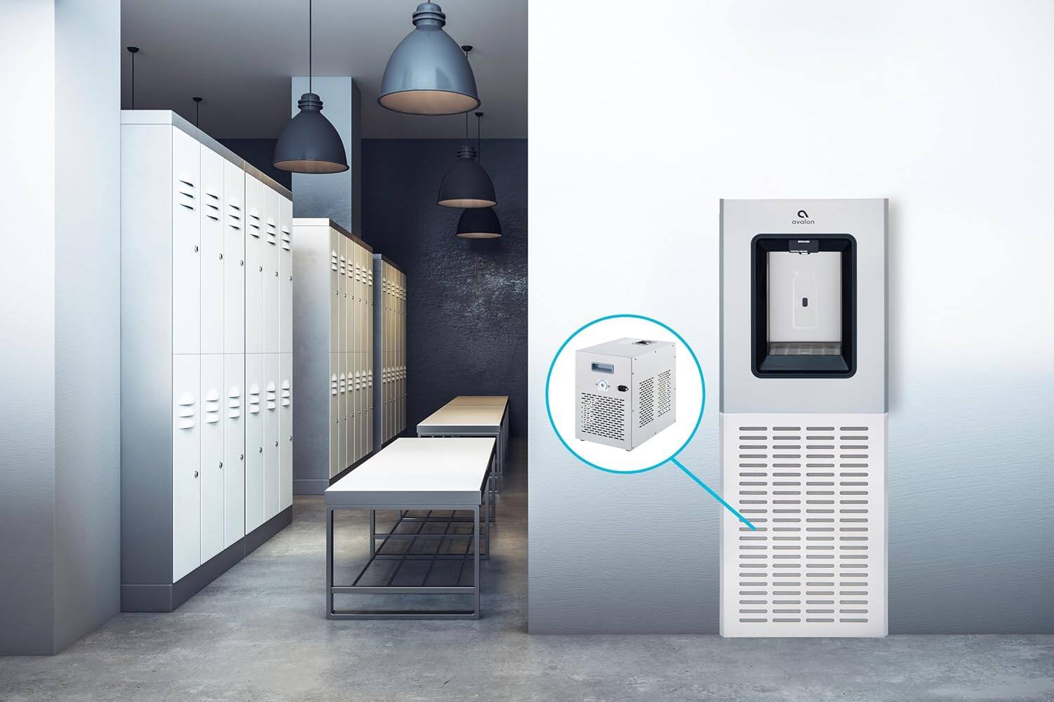 Back. Avalon - Wall Bottle Filler - stainless steel.