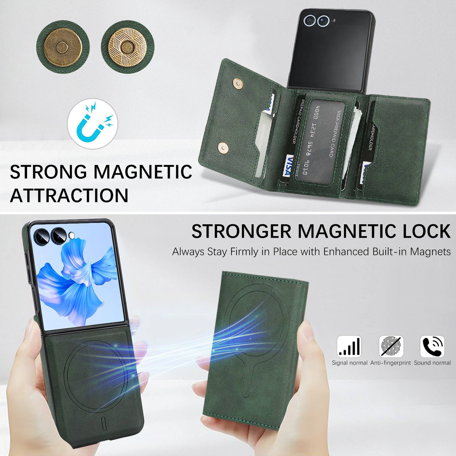 STRONG MAGNETIC ATTRACTION

STRONGER MAGNETIC LOCK
Always Stay Firmly in Place with Enhanced Built-in Magnets

Signal normal
Anti-fingerprint
Sound normal