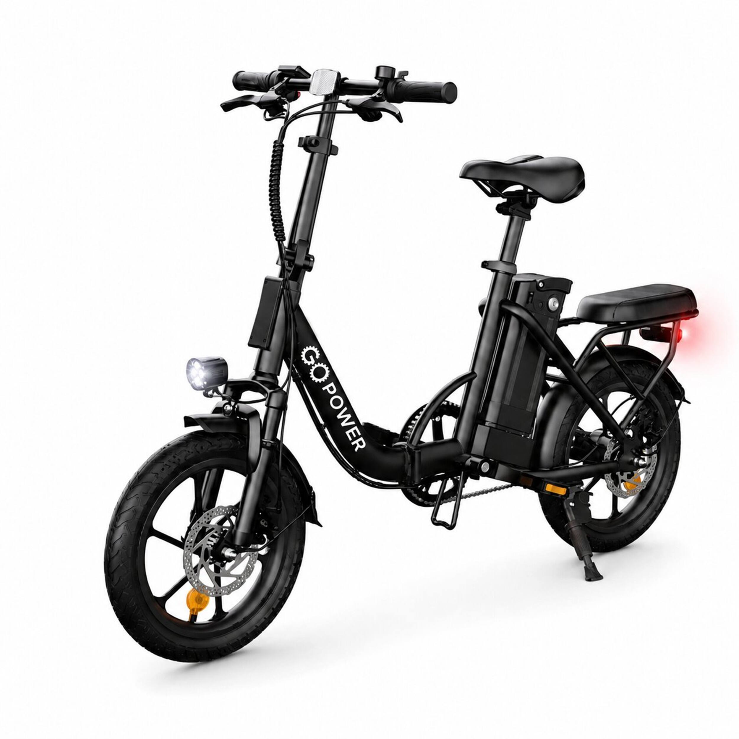 Alt View 2. GoPowerBike - GoPowerBike GoBreeze Folding Electric Bike - Black.