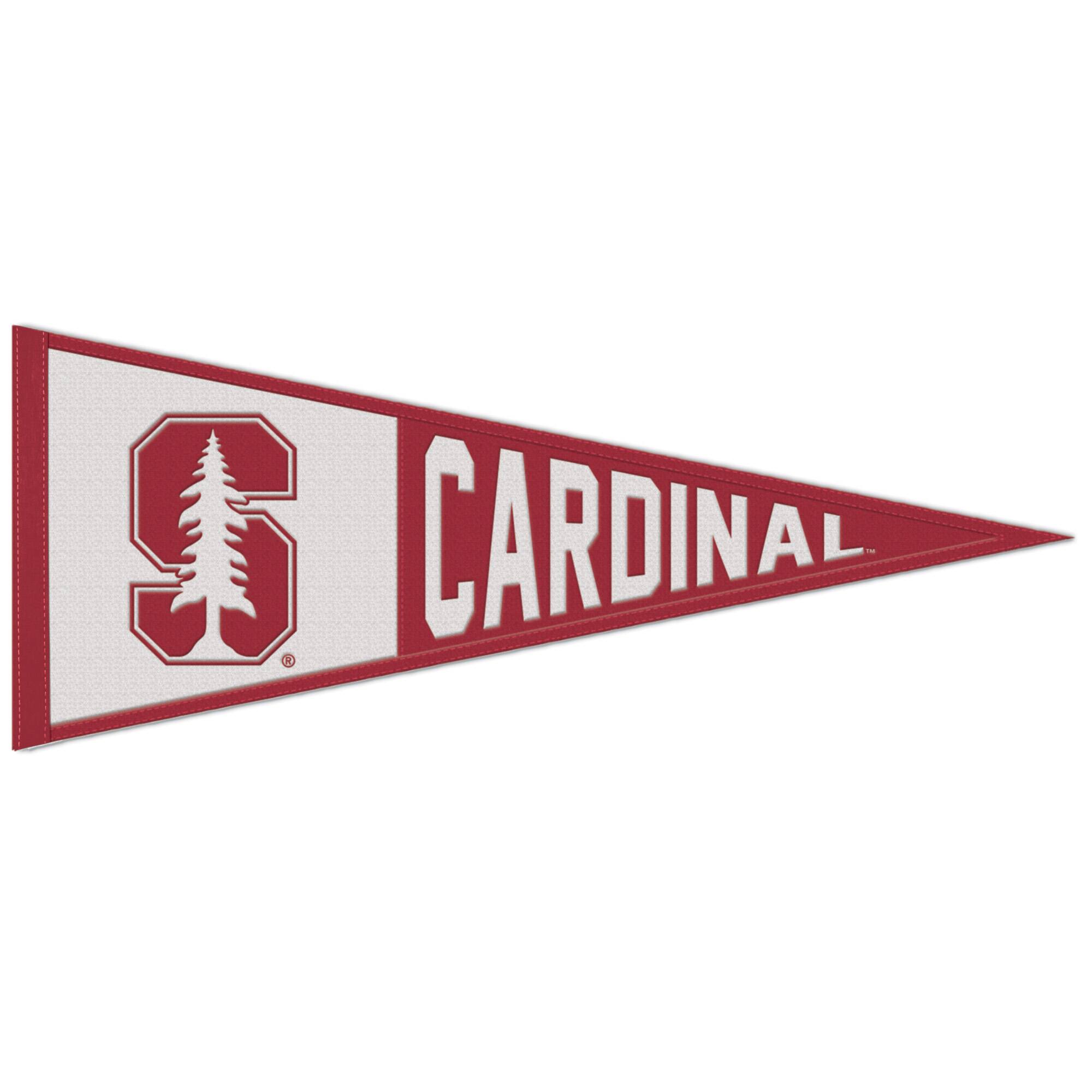 Front. WinCraft - Stanford Cardinal 13" x 32" Wool Primary Logo Pennant - Multicolor.