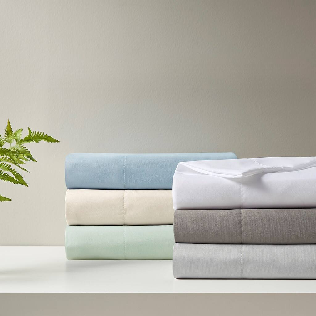 Alt View 4. Gracie Mills - Gracie Mills Thaddeus Cool Microfiber Sheet Set for All Night Comfort - Ivory.
