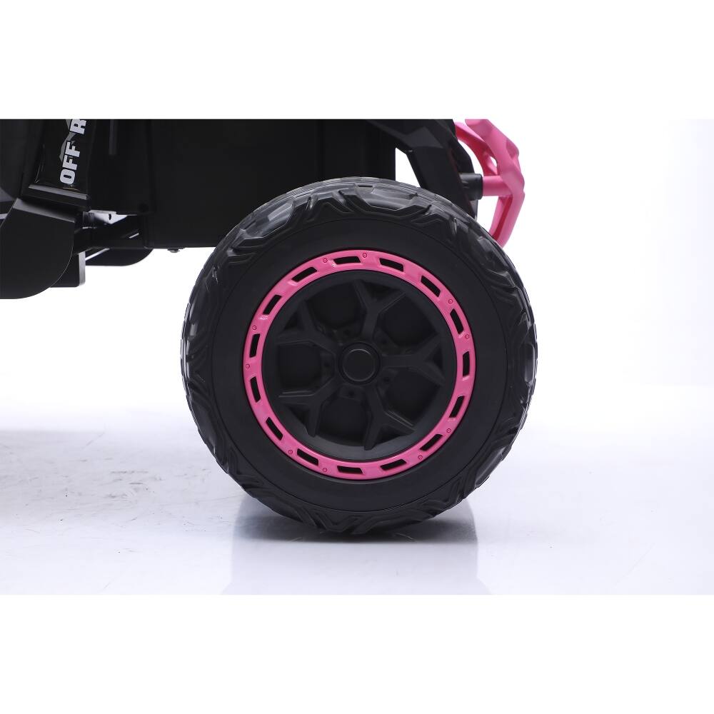 Alt View 6. Ropilly - Ropilly 24V kids ride on UTV ride on car with parental remote Magenta 400W Three Speeds.