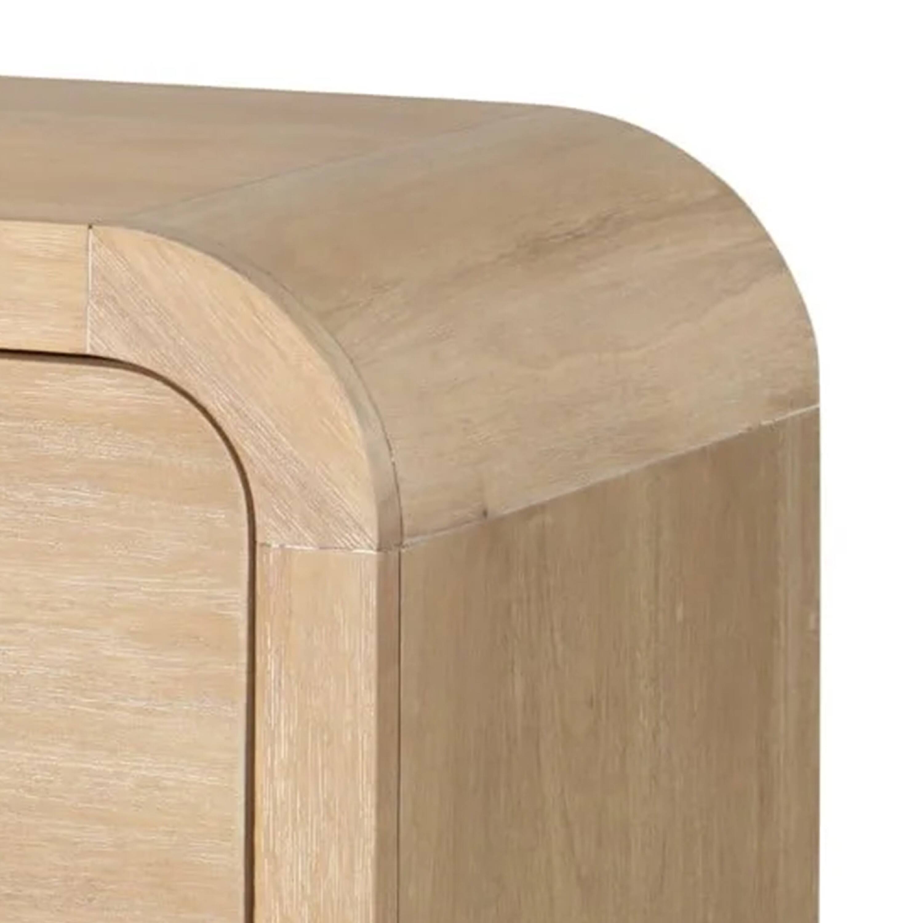 Alt View 1. Manhattan Lane - Rexa Nightstand with 1 Drawer, Metal Finger Pulls - Natural Oak Brown.