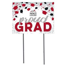 Jardine - Pierce College Raiders 18" x 24" Proud Grad Yard Sign - White