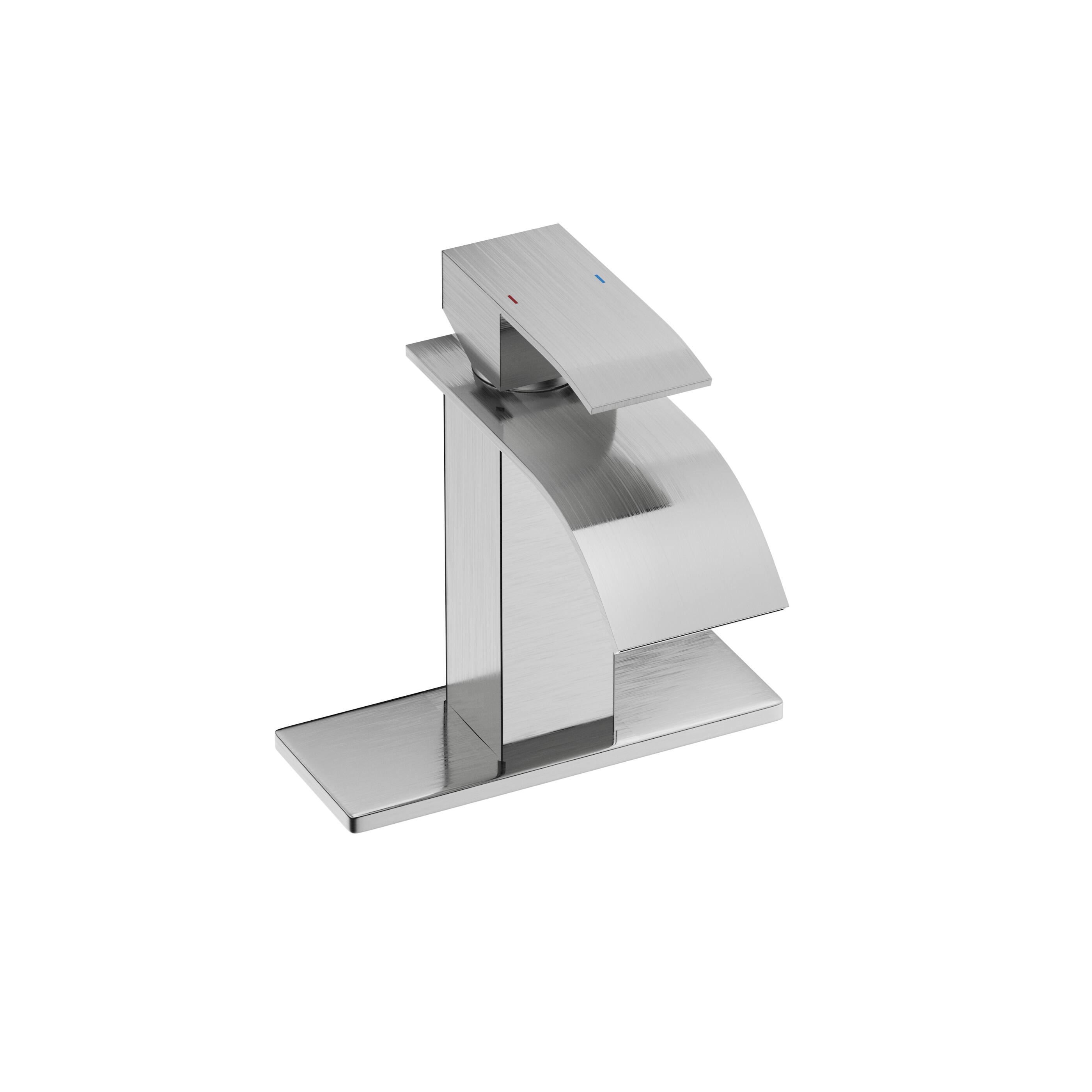 Alt View 3. Bothwa Home - Bothwa Home BF-KTDP1301-BN 6 - Inch Harlow Single Handle Bathroom Faucet in Brushed Nickel Finish - Brushed Nickel.