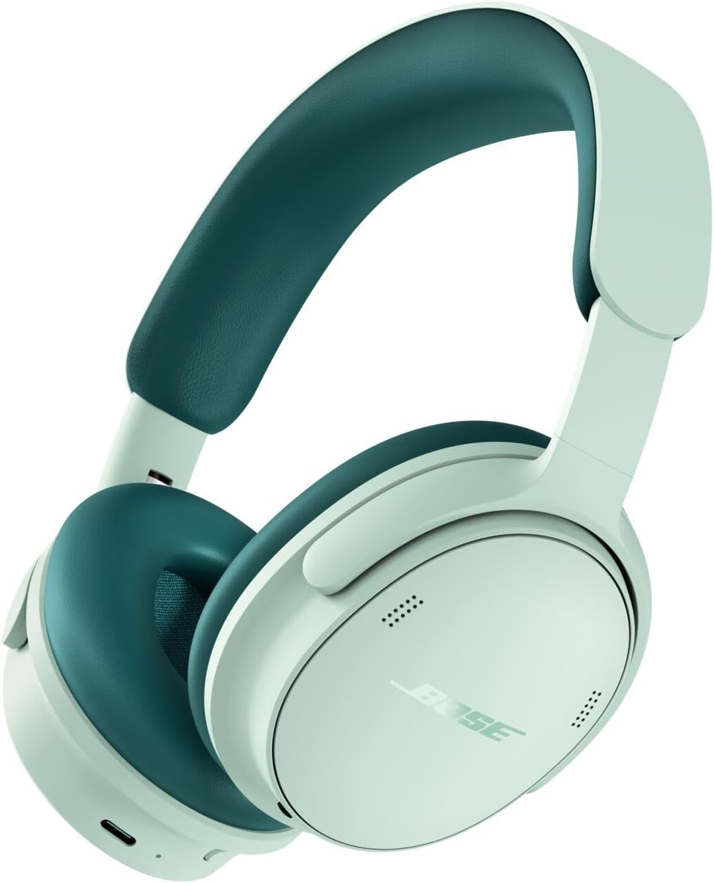 Angle. Bose - Bose QuietComfort Headphones (2nd Gen) Bundle with Fast Charger - Wireless, Noise Cancelling and Mic, (Dewdrop Mint) - Dewdrop Mint.