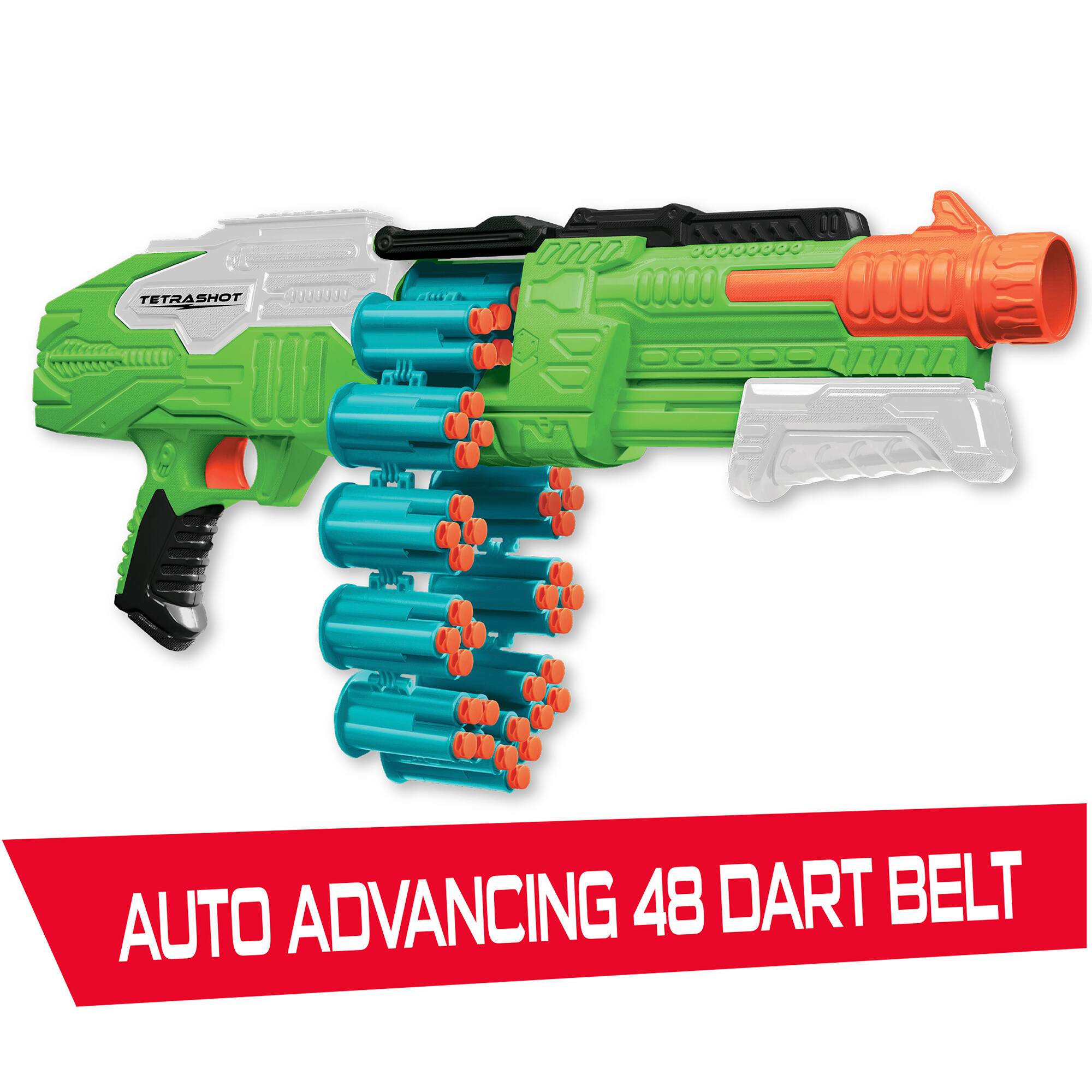 The text on the image reads "Auto Advancing 48 Dart Belt."