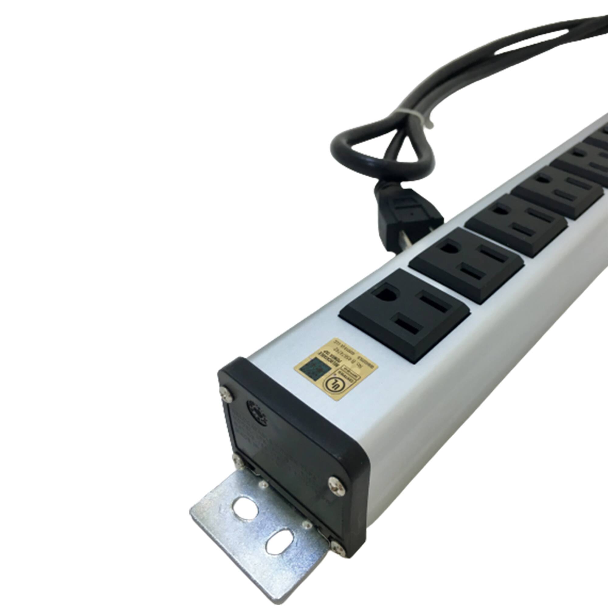 Alt View 6. Spaco - 32-Bay Mobile Charging Cart for Tablets, Laptops, with Power Strip, Fast Assembly - White.