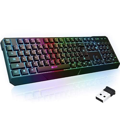Earthley Blooms - Blaze & Chroma Wireless Bundle - Gaming And Mouse Combo Responsive Durable Backlit Rgb Long-lasting Built-in - Black