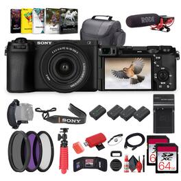 Sony - a6700 Mirrorless Vlogger Camera With 16-50mm II Lens + VideoMic +More - Bundle