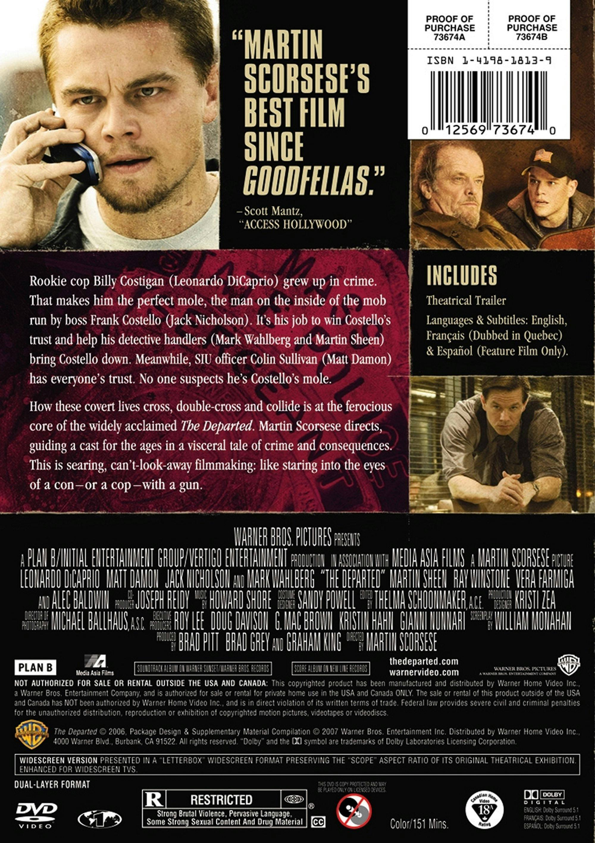 Angle. The Departed (Widescreen) [DVD].