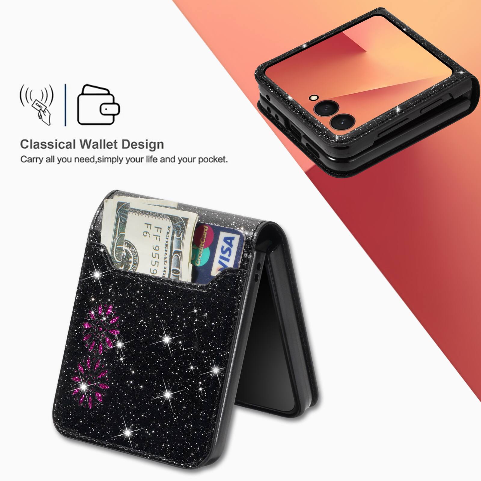 CMR Classical Wallet Design  
Carry all you need, simply your life and your pocket.  
F6 FF 9559  
CHA  
Credit Card VISA