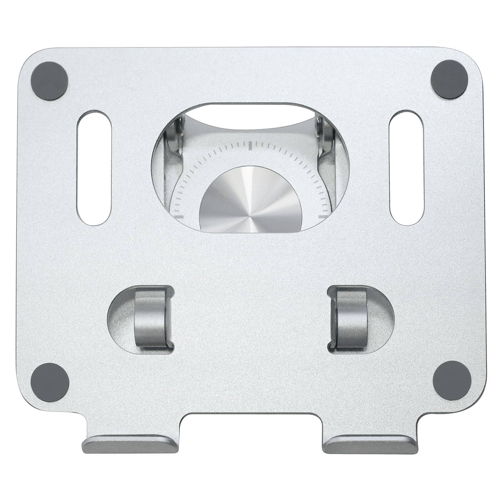 Alt View 3. HongFei - Foldable Adjustable Drawing Tablet Stand for Desk iPad Holder Laptop Computer Riser 360 Rotating Ergonomic Aluminum - Silver.