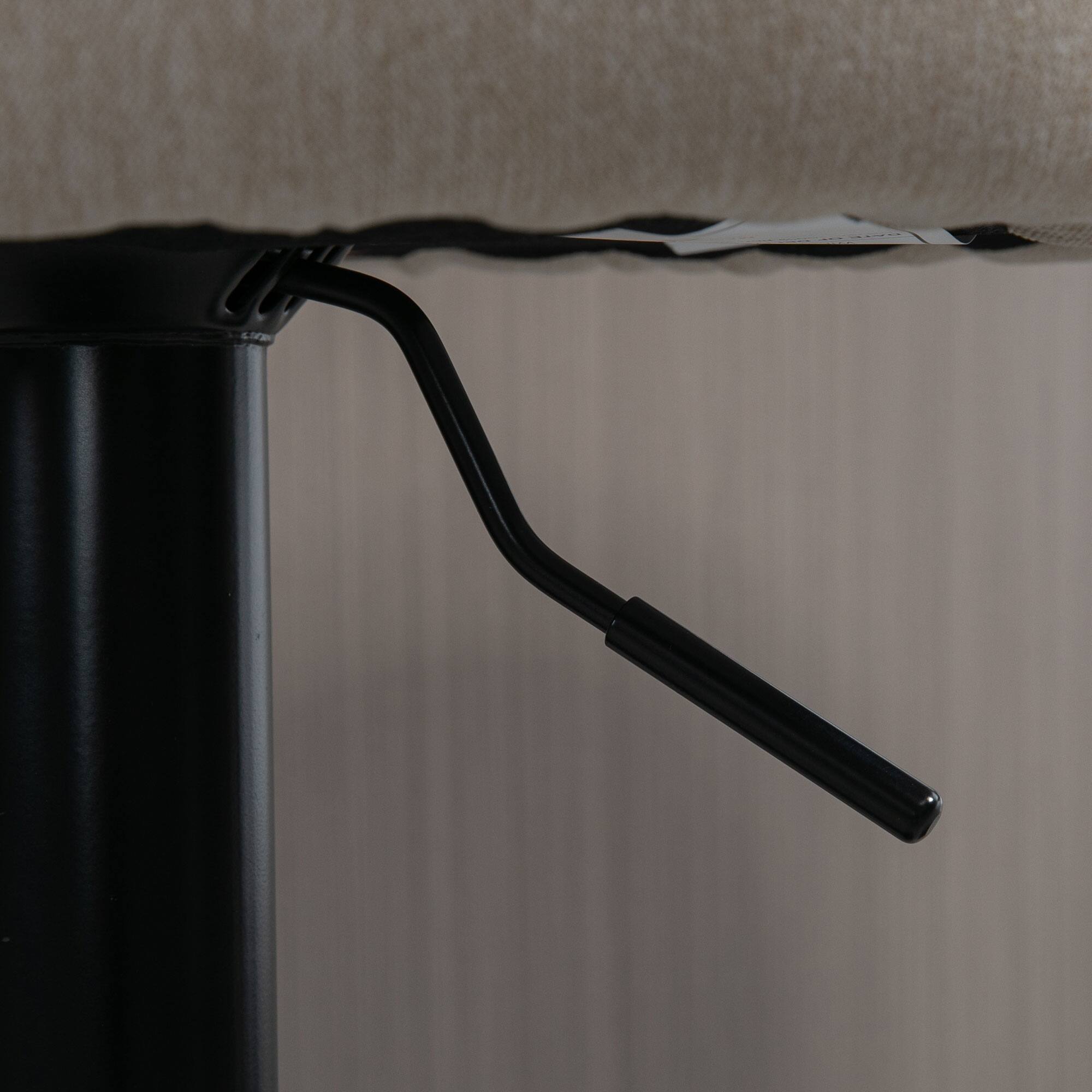 Alt View 8. Homcom - Adjustable Bar Stools Set of 2, Linen Upholstered, Swivel Seat, Counter Height, Beige - White.