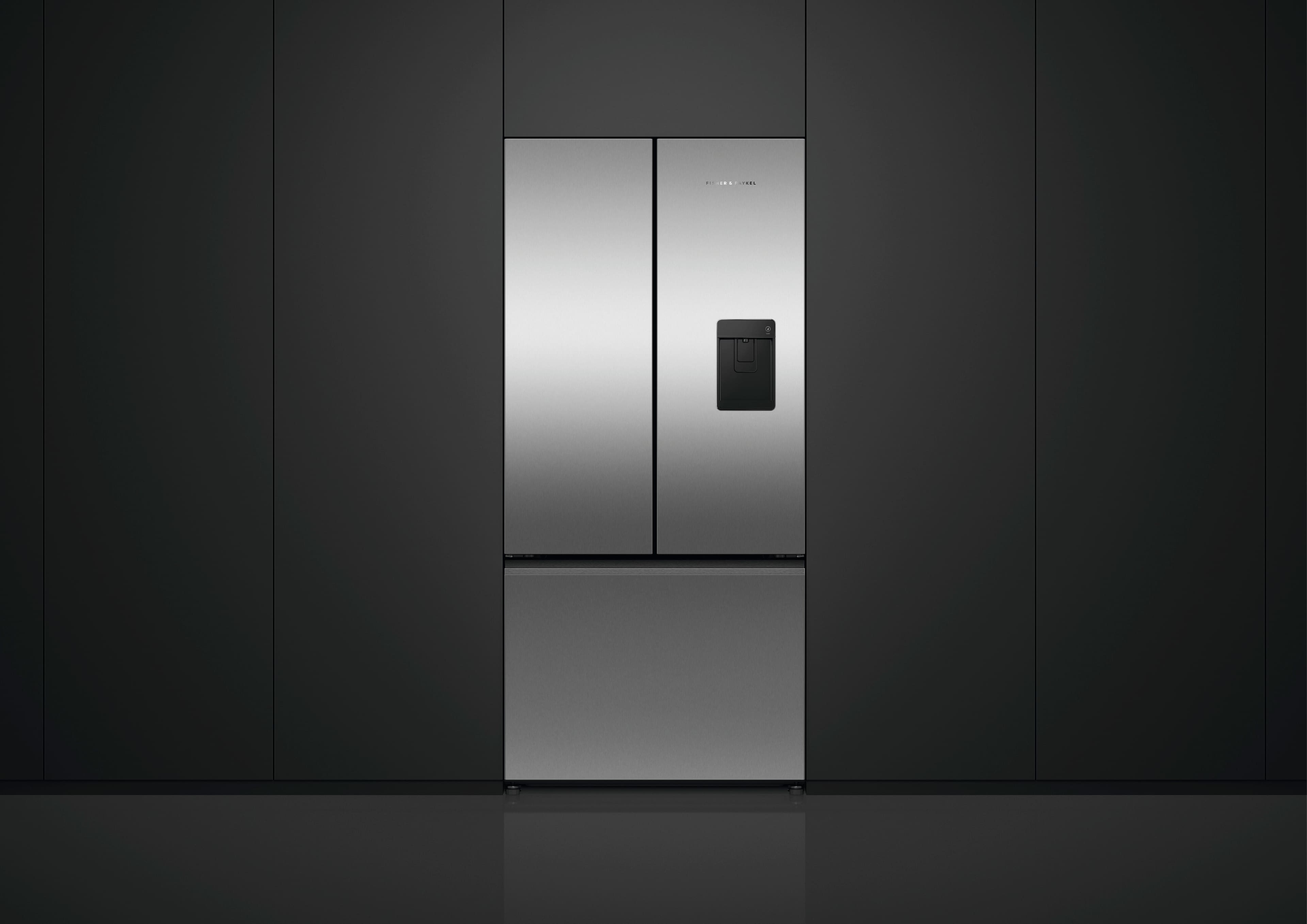 Fisher & Paykel - Counter-Depth 18 cu. Ft. Smart French Door Refrigerator with Ice and Water - Stainless Steel