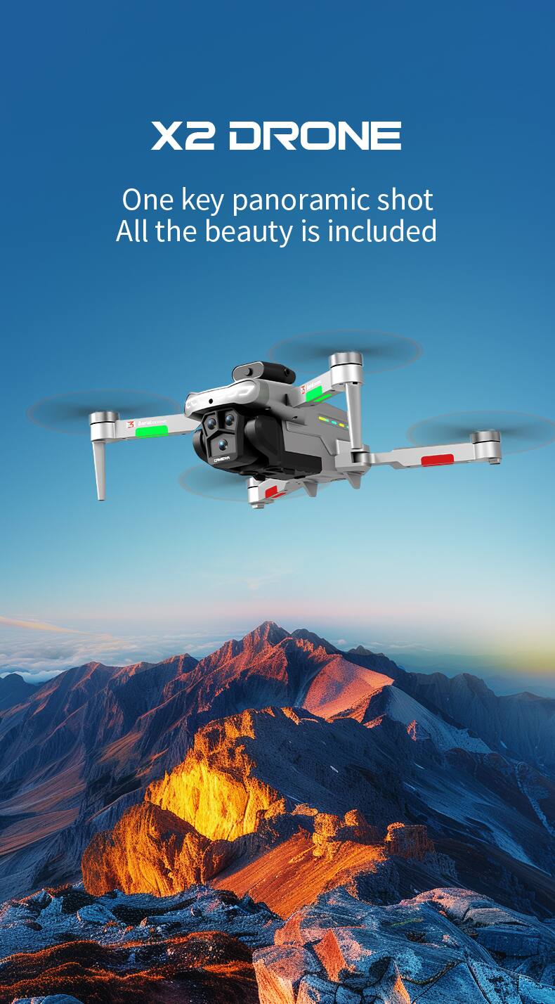 X2 DRONE  
One key panoramic shot  
All the beauty is included