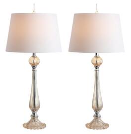 Jonathan Y - Chloe 32.5" Glass LED Table Lamp, (Set of 2) - Champagne