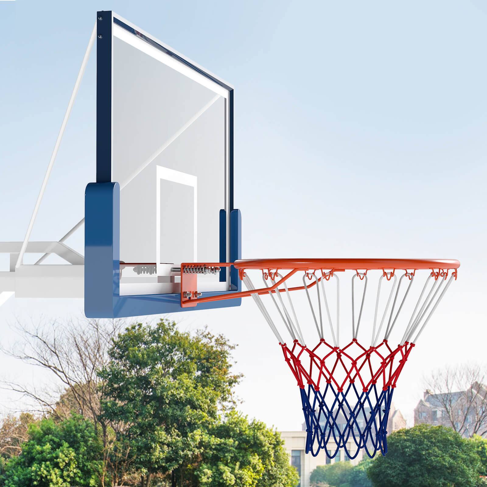 Alt View 1. Costway - Costway 18" Basketball Rim with Double Springs & All Weather Net for Indoor & Outdoor - Orange.