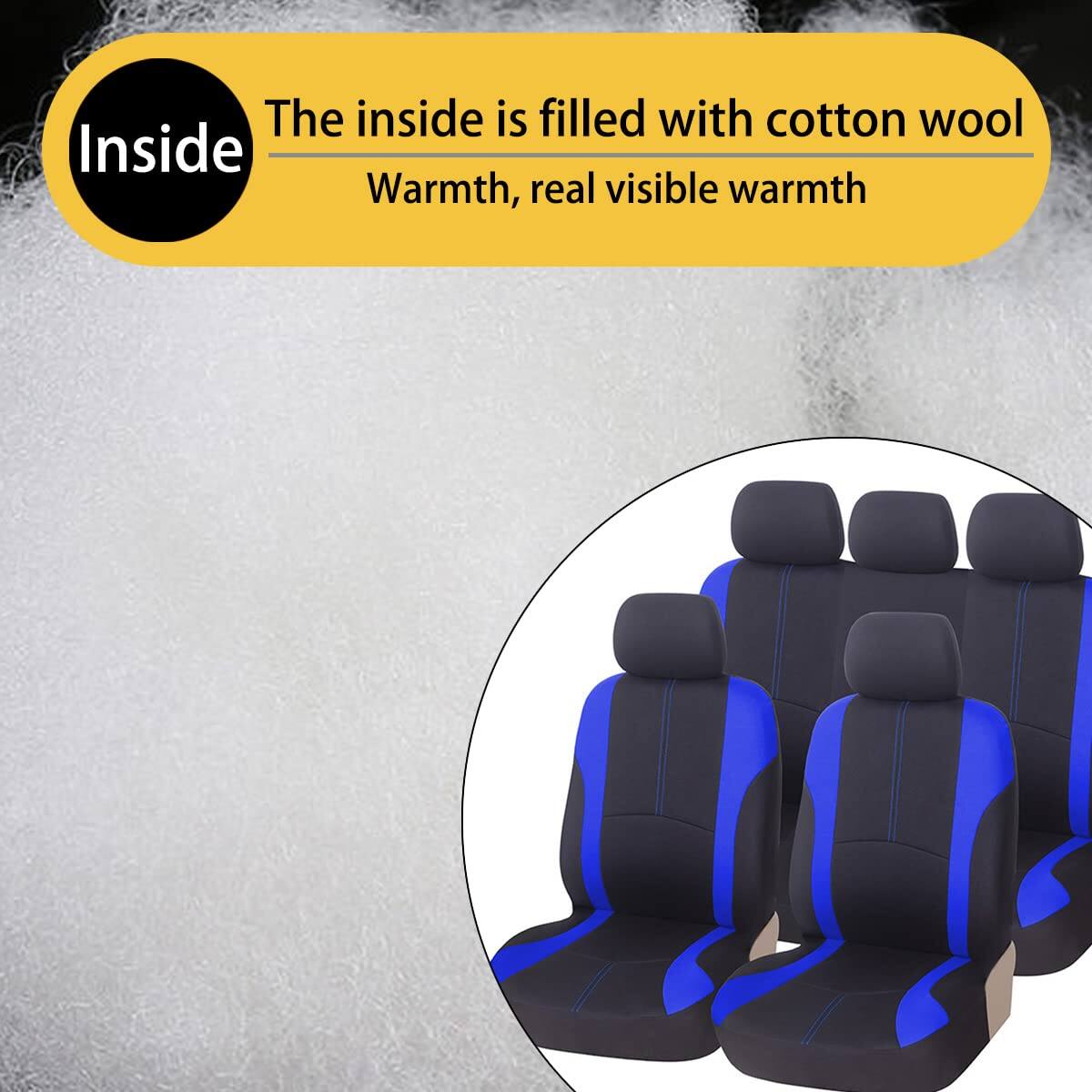 The inside is filled with cotton wool  
Warmth, real visible warmth