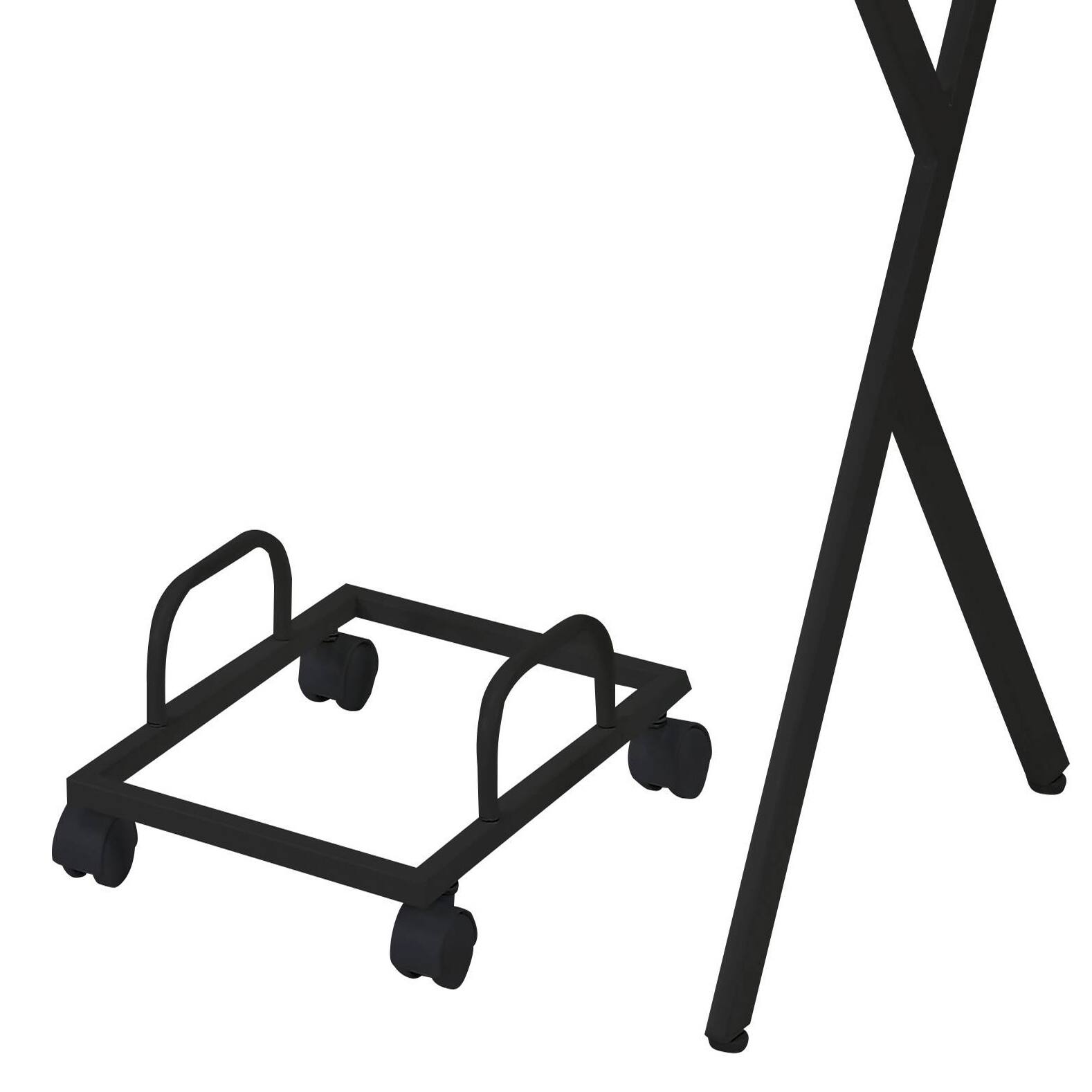 Alt View 1. TinyHomie - Black L-shaped Computer Desk with CPU Holder - Black.