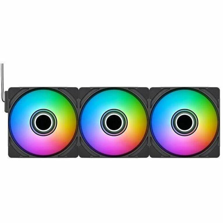Alt View 1. Thermaltake - CT140 EX INFINITY ARGB Sync PC Cooling Fan [3-Fan Pack] - Black.