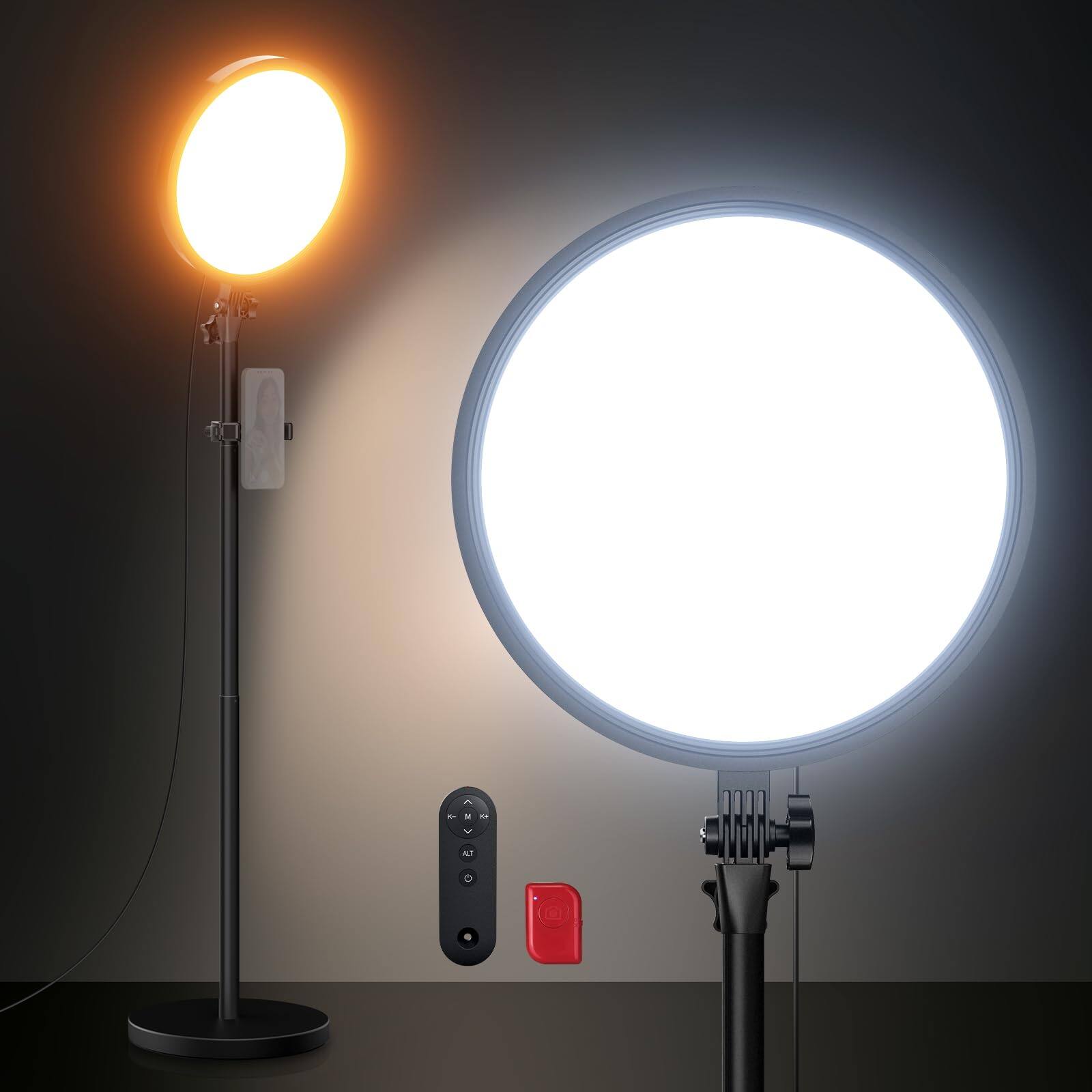 Angle. Neewer - Basics 13" 45W Ring Light, 66" Stand, CRI95+.