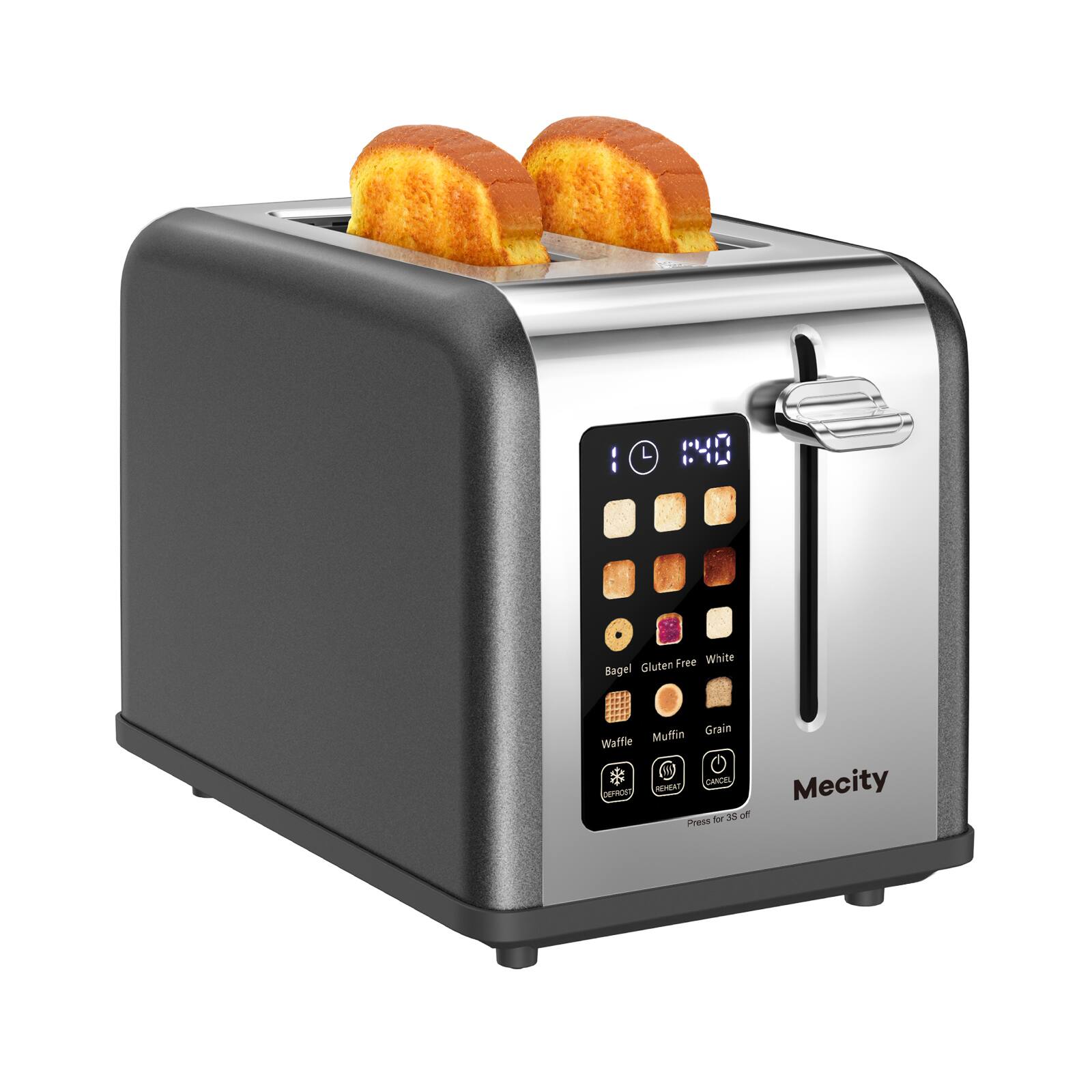 1:40

Free White Bagel Gluten
Muffin Grain Waffle

CANCEL
Mecity
DEFROST
REHEAT

Press for 3s off