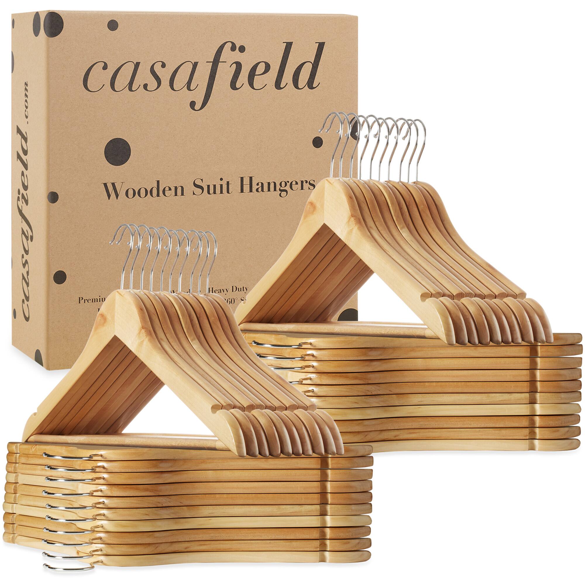 casafield Wooden Suit Hangers  
Premium Heavy Duty 60"