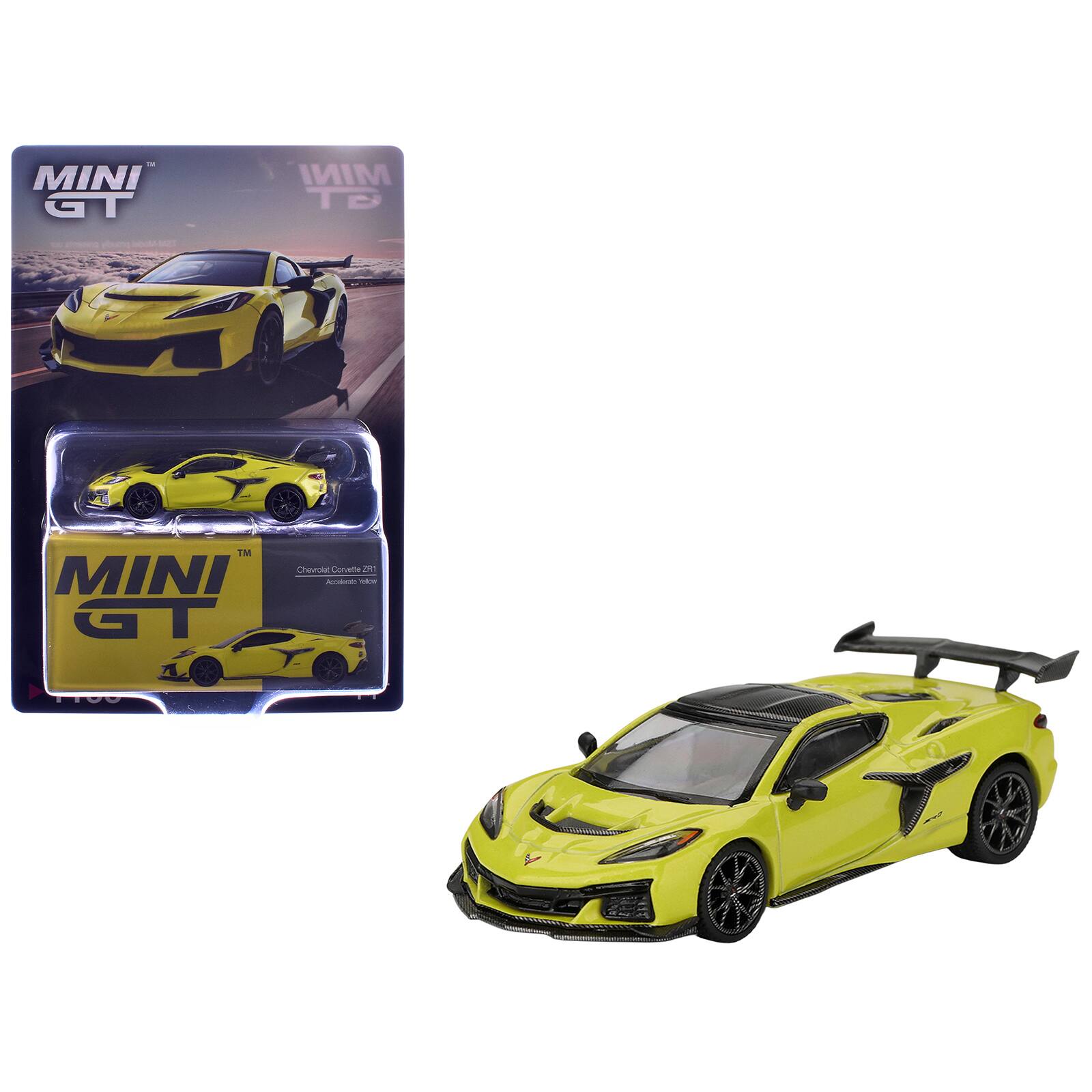 True Scale Miniatures Chevrolet Corvette ZR1 Accelerate Yellow with ...