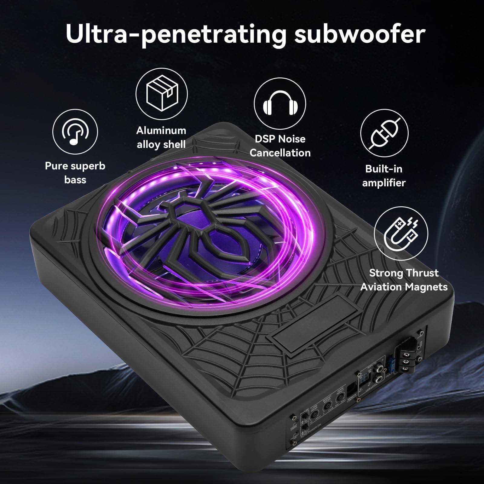 Ultra-penetrating subwoofer

- Pure superb bass
- Aluminum alloy shell
- DSP Noise Cancellation
- Built-in amplifier
- Strong Thrust Aviation Magnets