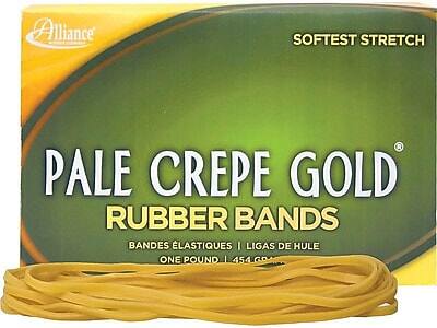 Alliance  
SOFTEST STRETCH  

PALE CREPE GOLD  
RUBBER BANDS  

BANDES ÉLASTIQUES | LIGAS DE HULE  

ONE POUND | 454 GRAMS