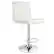 Front. Costway - Adjustable Armless Bar Stool Swivel Kitchen Counter Bar Chair PU Leather White Mid Back - White.