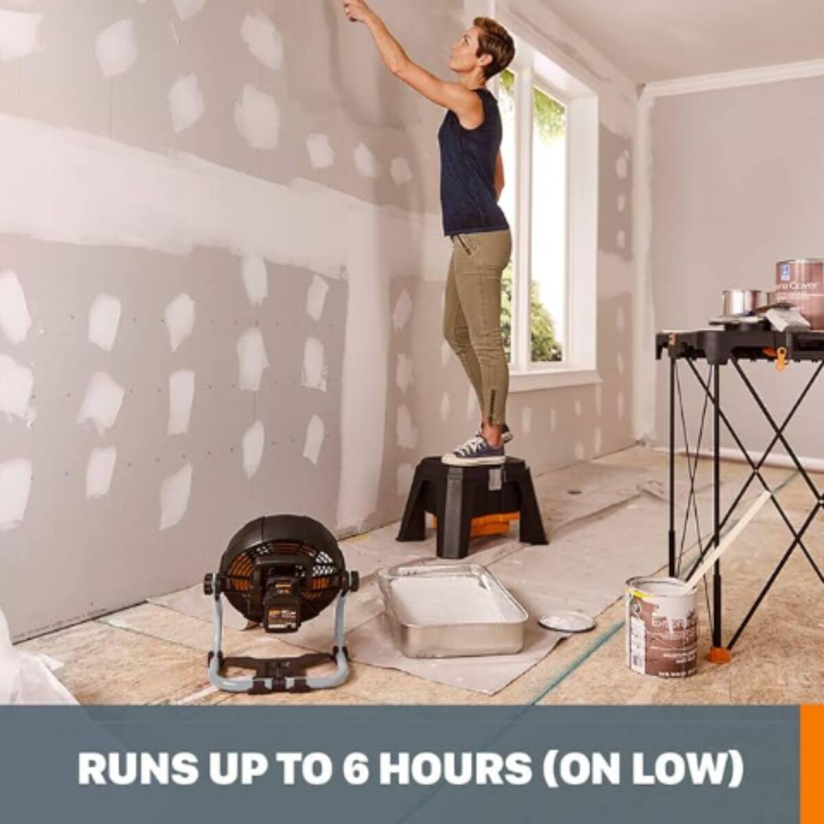 The text on the image reads "NEO RUNS UP TO 6 HOURS (ON LOW)".