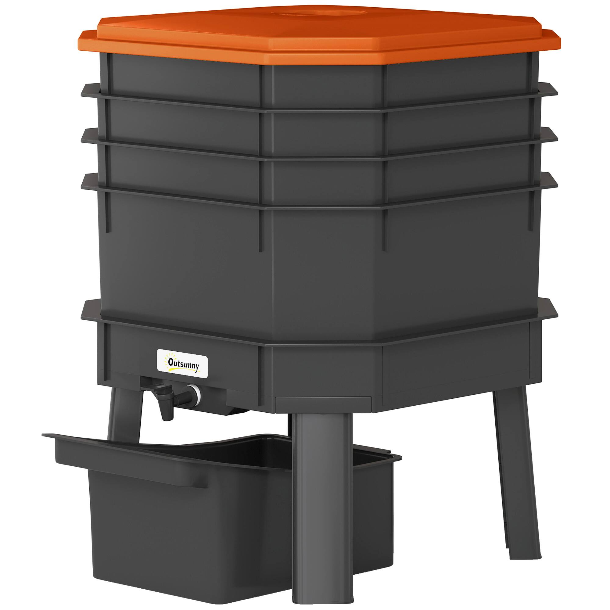 Front. Outsunny - Worm Composter Bin.