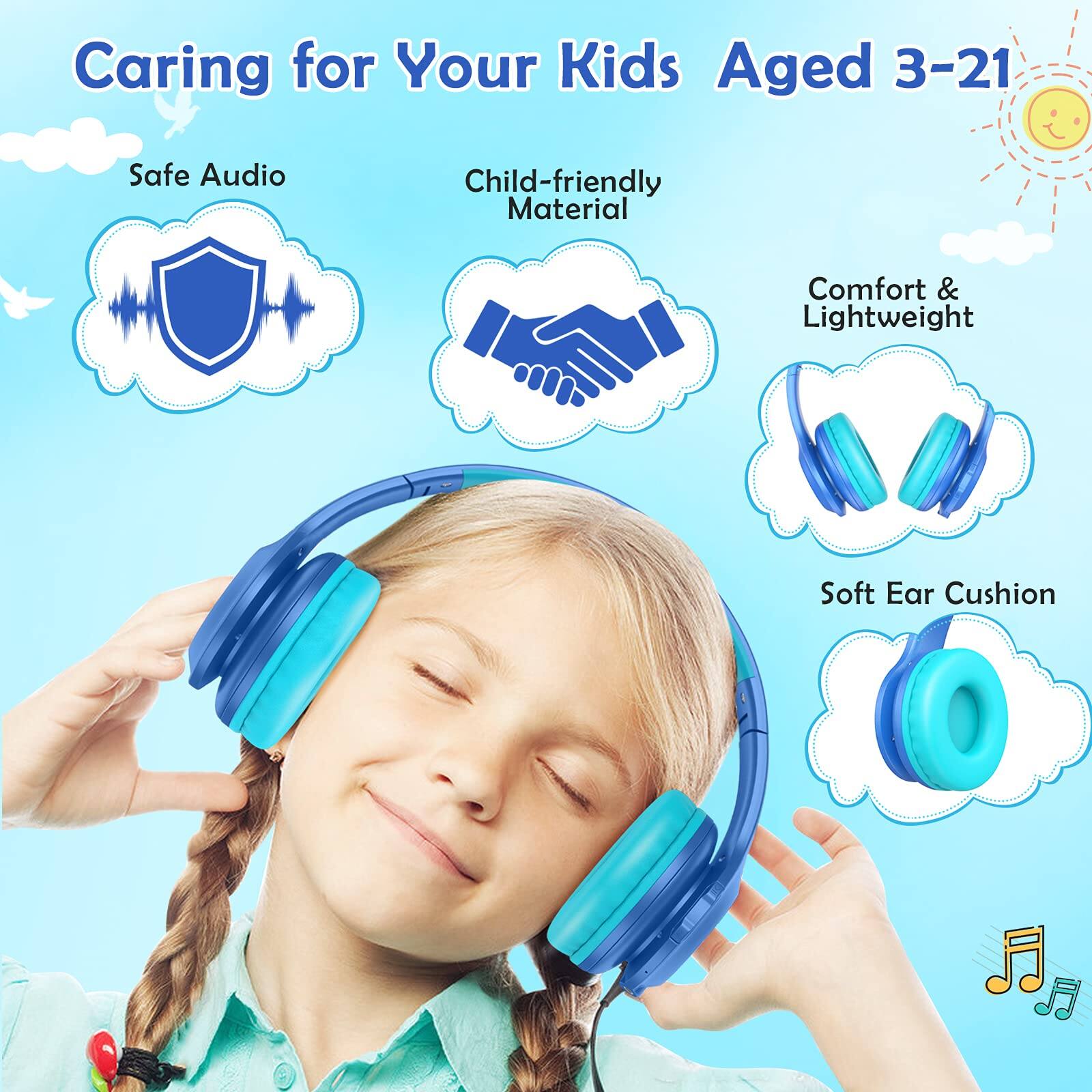 Caring for Your Kids Aged 3-21

- Safe Audio
- Child-friendly Material
- Comfort & Lightweight
- Soft Ear Cushion