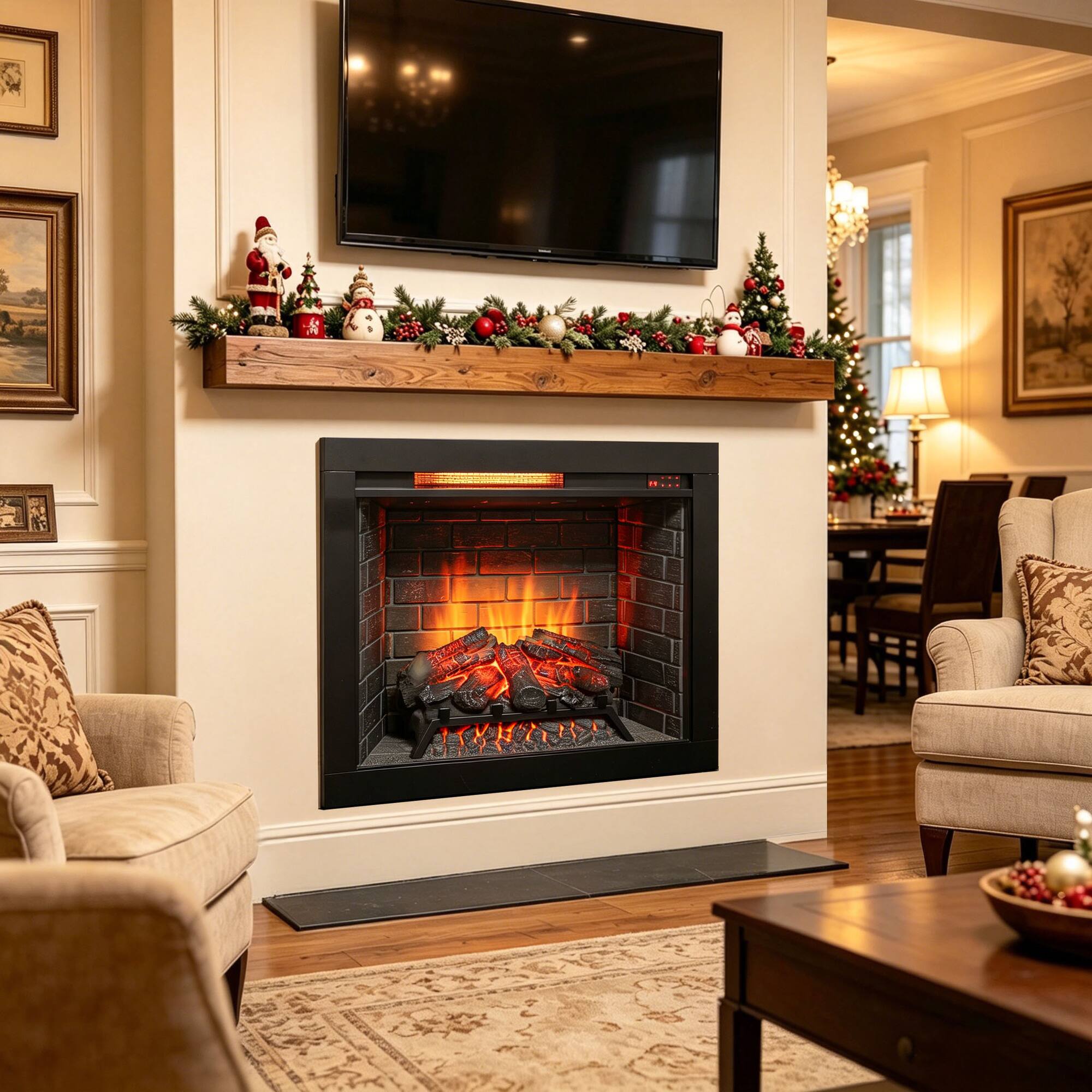 Boyel Living 28 in Infrared Electric Fireplace Insert 1500W 5000 BTU ...
