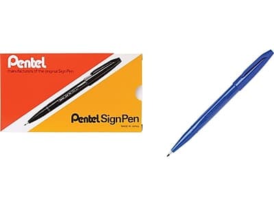 Pentel - Sign Gel Pens, Fine Point, Ink, Dozen (S520-C) - Blue price history on PriceWatchPro