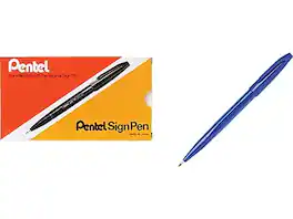Pentel - Sign Gel Pens, Fine Point, Ink, Dozen - Blue