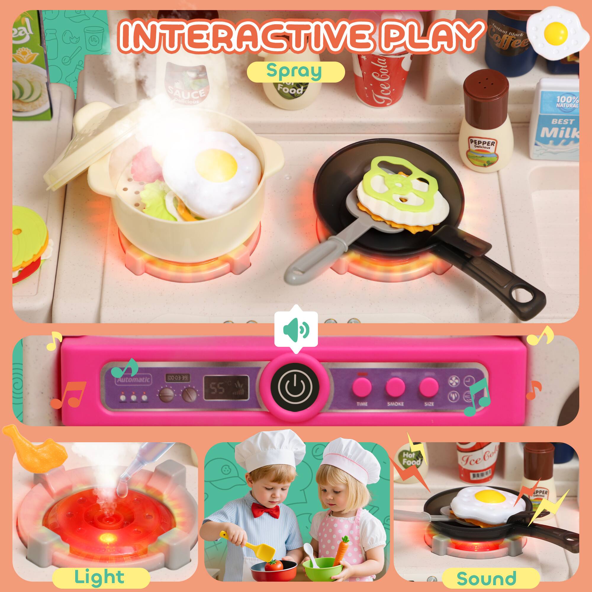 - Aestani Dleck 5 INTERACTIVE PLAY Coffee Spray IceCola SAUCE Food Petiu 100% NAI NATURAL BEST Milk PEPPER
- Automatic 000B 2 55 TIAE
- V Hot Food Ice Col PENEI PPEE Light Sound